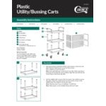 Choice Black Utility / Bussing Cart with Two Shelves - 42