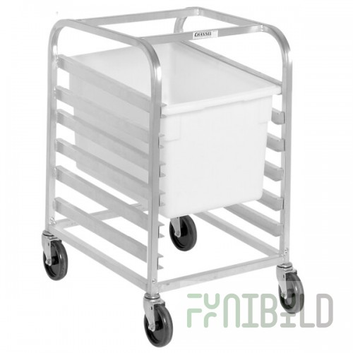 Channel PBA406 6 Box Mobile Aluminum Food Box Rack
