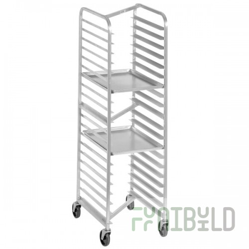 Channel 401AN-HD 20 Pan End Load Heavy-Duty Aluminum Nesting Bun / Sheet Pan Rack - Assembled