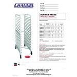Channel 401AN-HD 20 Pan End Load Heavy-Duty Aluminum Nesting Bun / Sheet Pan Rack - Assembled