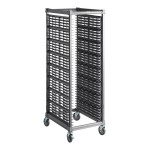 Cambro UPR1826F40 Camshelving® Ultimate 40 Pan End Load Bun / Sheet Pan Rack with Metal Casters - Unassembled Cambro UPR1826F40 Camshelving® Ultimate 40 Pan End Load Bun / Sheet Pan Rack with Metal Casters - Unassembled