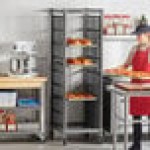 Cambro UPR1826F40 Camshelving® Ultimate 40 Pan End Load Bun / Sheet Pan Rack with Metal Casters - Unassembled Cambro UPR1826F40 Camshelving® Ultimate 40 Pan End Load Bun / Sheet Pan Rack with Metal Casters - Unassembled