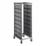 Cambro UPR1826F40 Camshelving® Ultimate 40 Pan End Load Bun / Sheet Pan Rack with Metal Casters - Unassembled Cambro UPR1826F40 Camshelving® Ultimate 40 Pan End Load Bun / Sheet Pan Rack with Metal Casters - Unassembled