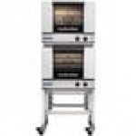 Moffat E22M3/2C Turbofan Double Deck Half Size Electric Convection Oven with Mechanical Controls and Casters - 110-120V, 1 Phase, 3 kW