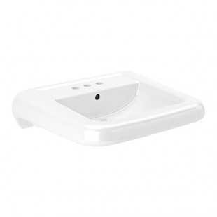 Sloan 3873065 Vitreous China Wall Mounted Ledgeback TAS Compliant Lavatory with 4