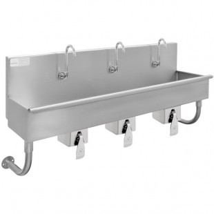 Advance Tabco 19-18-60KV 16-Gauge Multi-Station Hand Sink with 8 Advance Tabco 19-18-60KV 16-Gauge Multi-Station Hand Sink with 8
