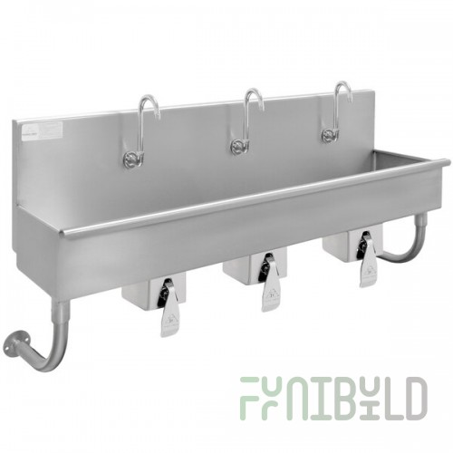 Advance Tabco 19-18-60KV 16-Gauge Multi-Station Hand Sink with 8