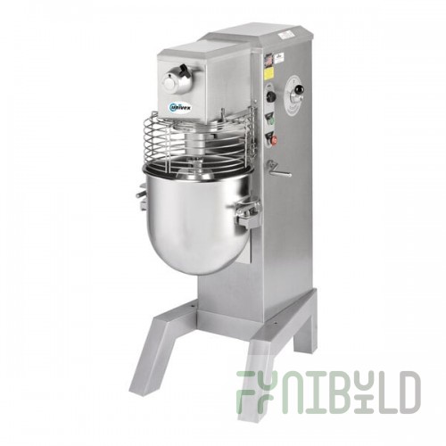 Univex SRM30+ 30 Qt. Planetary Floor Mixer with #12 PTO Hub, Guard, and Standard Accessories - 115V, 1 hp