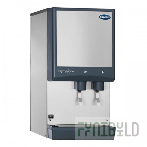 Follett 12CI414A-LI Symphony Plus 12 Series Air Cooled Chewblet Countertop Ice Maker and Dispenser with 12 lb. Storage and Lever Dispensing - 115V, 425 lb.