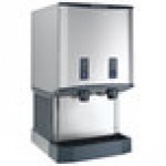 Scotsman HID540WBX-1A Meridian® Water-Cooled Countertop Nugget Ice Machine and Water Dispenser with Push Button Dispensing - 40 lb. Bin Capacity