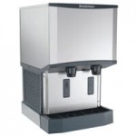 Scotsman HID540WBX-1A Meridian® Water-Cooled Countertop Nugget Ice Machine and Water Dispenser with Push Button Dispensing - 40 lb. Bin Capacity