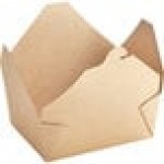 Choice Kraft Microwavable Folded Paper #8 Take-Out Customizable Container 6