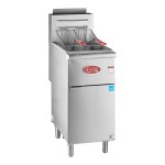 Avantco F4-ES-N 45-50 lb. Natural Gas Stainless Steel Floor Fryer - 85,000 BTU Avantco F4-ES-N 45-50 lb. Natural Gas Stainless Steel Floor Fryer - 85,000 BTU