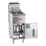 Avantco F4-ES-N 45-50 lb. Natural Gas Stainless Steel Floor Fryer - 85,000 BTU Avantco F4-ES-N 45-50 lb. Natural Gas Stainless Steel Floor Fryer - 85,000 BTU