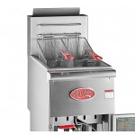 Avantco F4-ES-N 45-50 lb. Natural Gas Stainless Steel Floor Fryer - 85,000 BTU Avantco F4-ES-N 45-50 lb. Natural Gas Stainless Steel Floor Fryer - 85,000 BTU