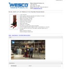 Wesco Industrial Products 1,500 lb. Hydraulic Power Lift Platform Stacker with 24