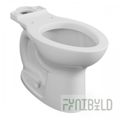 American Standard Cadet PRO Compact Right Height 3517F101.020 White Vitreous China Floor-Mount Chair Height Elongated Toilet Bowl - 1.28 GPF