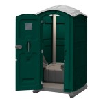 J & J Echo One ET701101X2708 Forest Green Portable Restroom - Assembled J & J Echo One ET701101X2708 Forest Green Portable Restroom - Assembled