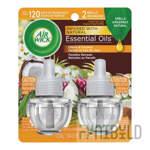 Air Wick RAC91110 Paradise Retreat Scented Oil Fragrance Diffuser Refill - 12/Case