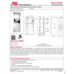 American Specialties, Inc. Simplicity 10-64696 Recessed Lever-Operated Roll Paper Towel Dispenser with 9.4 Gallon Waste Receptacle