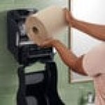 San Jamar Smart Essence EcoLogic T8400REBK Black Electronic Roll Towel Dispenser