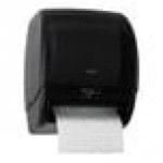 San Jamar Smart Essence EcoLogic T8400REBK Black Electronic Roll Towel Dispenser