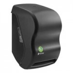 San Jamar Smart Essence EcoLogic T8400REBK Black Electronic Roll Towel Dispenser