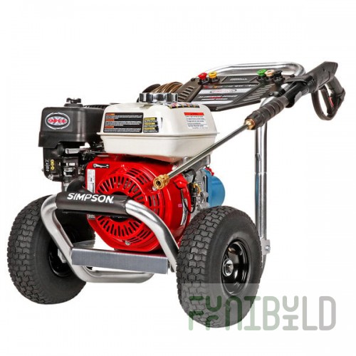 Simpson 60735 Aluminum Series Pressure Washer with Honda Engine and 25' Hose - 3,400 PSI; 2.5 GPM