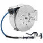 T&S B-7122-C01 30' Enclosed Stainless Steel Hose Reel with Blue Spray Valve T&S B-7122-C01 30' Enclosed Stainless Steel Hose Reel with Blue Spray Valve