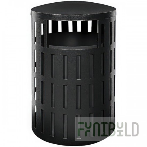 Wausau Tile MF3304 30 Gallon Steel Round Trash Can with Steel Lift-Off Lid