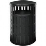 Wausau Tile MF3304 30 Gallon Steel Round Trash Can with Steel Lift-Off Lid Wausau Tile MF3304 30 Gallon Steel Round Trash Can with Steel Lift-Off Lid