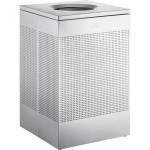 Lancaster Table & Seating 40 Gallon Stainless Steel Square Perforated Decorative Trash Can Lancaster Table & Seating 40 Gallon Stainless Steel Square Perforated Decorative Trash Can