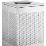 Lancaster Table & Seating 40 Gallon Stainless Steel Square Perforated Decorative Trash Can Lancaster Table & Seating 40 Gallon Stainless Steel Square Perforated Decorative Trash Can