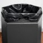 Commercial Zone 737224 PolyTec 45 Gallon Charcoal Hexagonal Trash Can with Open Top