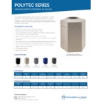 Commercial Zone 737224 PolyTec 45 Gallon Charcoal Hexagonal Trash Can with Open Top