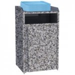 Lakeside 4415GS Stainless Steel Rectangular Refuse / Recycle / Paper Station with Front Access and Gray Sand Laminate Finish - 37 1/2 Lakeside 4415GS Stainless Steel Rectangular Refuse / Recycle / Paper Station with Front Access and Gray Sand Laminate Finish - 37 1/2