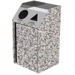 Lakeside 4415GS Stainless Steel Rectangular Refuse / Recycle / Paper Station with Front Access and Gray Sand Laminate Finish - 37 1/2 Lakeside 4415GS Stainless Steel Rectangular Refuse / Recycle / Paper Station with Front Access and Gray Sand Laminate Finish - 37 1/2