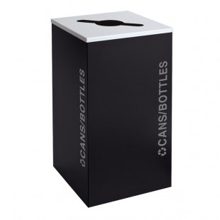 Ex-Cell Kaiser RC-KDSQ-C BT-PBG Black Tie Kaleidoscope Pebble Black Gloss Square 24 Gallon Cans / Bottles Receptacle Ex-Cell Kaiser RC-KDSQ-C BT-PBG Black Tie Kaleidoscope Pebble Black Gloss Square 24 Gallon Cans / Bottles Receptacle