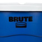 Rubbermaid® BRUTE 55 Gallon Blue Round Recycle / Trash Can and White Lid Rubbermaid® BRUTE 55 Gallon Blue Round Recycle / Trash Can and White Lid