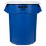 Rubbermaid® BRUTE 55 Gallon Blue Round Recycle / Trash Can and White Lid Rubbermaid® BRUTE 55 Gallon Blue Round Recycle / Trash Can and White Lid