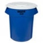 Rubbermaid® BRUTE 55 Gallon Blue Round Recycle / Trash Can and White Lid Rubbermaid® BRUTE 55 Gallon Blue Round Recycle / Trash Can and White Lid