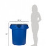 Rubbermaid® BRUTE 55 Gallon Blue Round Recycle / Trash Can and White Lid Rubbermaid® BRUTE 55 Gallon Blue Round Recycle / Trash Can and White Lid