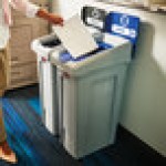 Rubbermaid® 2007891 Slim Jim Recycling Blue Rectangular Hinged Mixed Recycling Lid Insert Rubbermaid® 2007891 Slim Jim Recycling Blue Rectangular Hinged Mixed Recycling Lid Insert