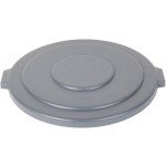Carlisle 84105623 Bronco 55 Gallon Gray Flat Round Trash Can Lid Carlisle 84105623 Bronco 55 Gallon Gray Flat Round Trash Can Lid