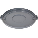 Carlisle 84105623 Bronco 55 Gallon Gray Flat Round Trash Can Lid Carlisle 84105623 Bronco 55 Gallon Gray Flat Round Trash Can Lid