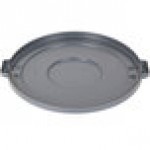 Carlisle 84105623 Bronco 55 Gallon Gray Flat Round Trash Can Lid Carlisle 84105623 Bronco 55 Gallon Gray Flat Round Trash Can Lid