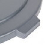 Carlisle 84105623 Bronco 55 Gallon Gray Flat Round Trash Can Lid Carlisle 84105623 Bronco 55 Gallon Gray Flat Round Trash Can Lid