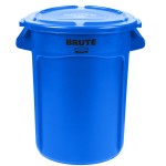 Rubbermaid® BRUTE 32 Gallon Blue Round Trash Can and Lid Rubbermaid® BRUTE 32 Gallon Blue Round Trash Can and Lid