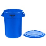 Rubbermaid® BRUTE 32 Gallon Blue Round Trash Can and Lid Rubbermaid® BRUTE 32 Gallon Blue Round Trash Can and Lid