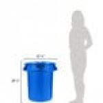Rubbermaid® BRUTE 32 Gallon Blue Round Trash Can and Lid Rubbermaid® BRUTE 32 Gallon Blue Round Trash Can and Lid